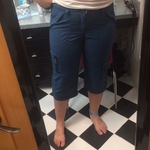 Dark blue Eddie Bauer hiking pants!